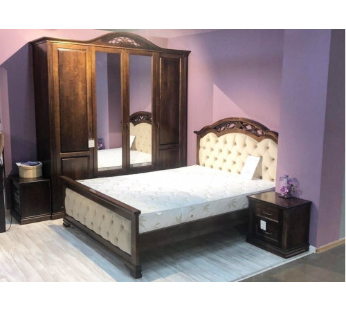 Четырехстворчатый шкаф для одежды Венеция MUR-101-04 st с зеркалом